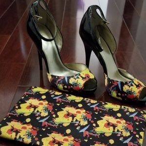 Bakers colorful heels and purse